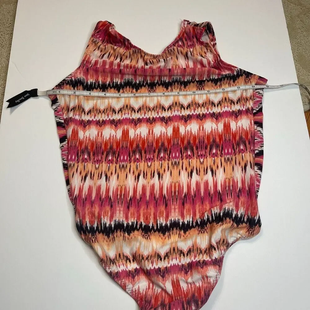 Girls Gymnastics Dance Multicolor Orange Pink Black Leotard Approx Medium